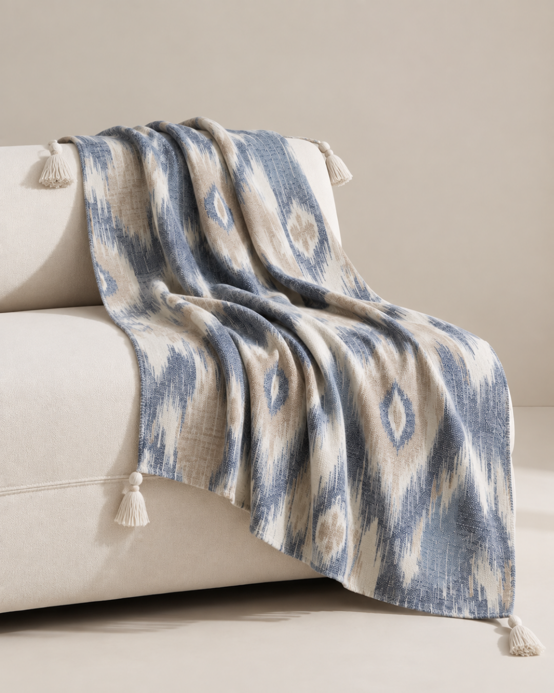 The Skagen Drift Soft Viscose Throw | Blue | 4x5 ft