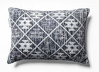 Vellum Noir 13x19 boudoir cushion styled on a cream contemporary sofa