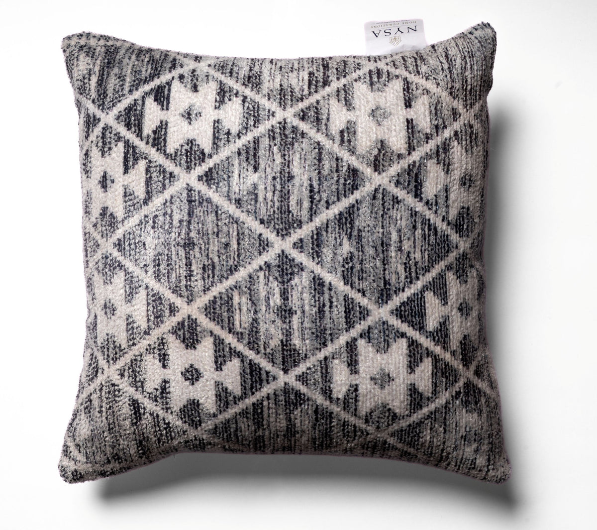 Vellum Noir decorative cushion cover with detailed statement pattern by NYSA