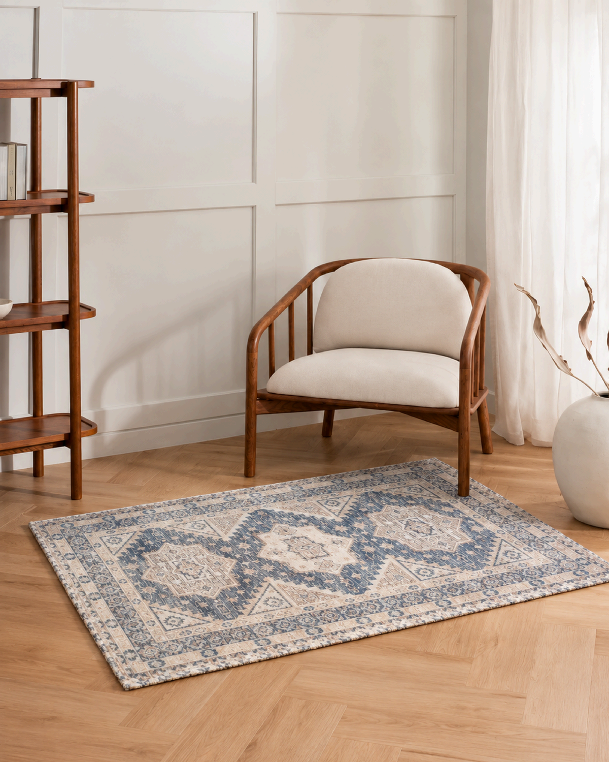 The Skagen Passage Indigo Viscose Blend Rug