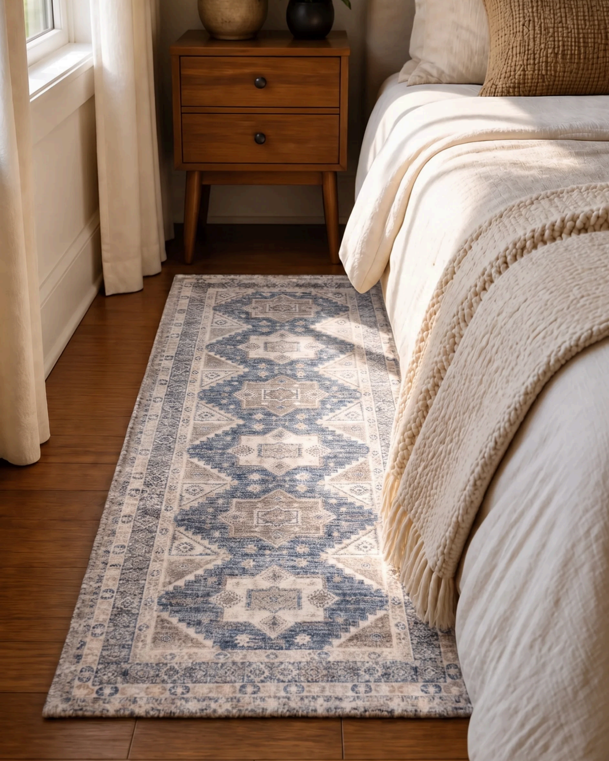 The Skagen Passage Indigo Viscose Blend Rug